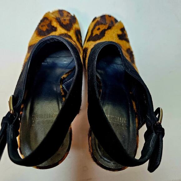 Stuart Weitzman Pony Style Ultra High heel 5.5M‎ Calfskin heels. Open toes. NY - Picture 10 of 15